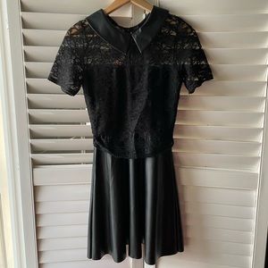 Aqua black dress S